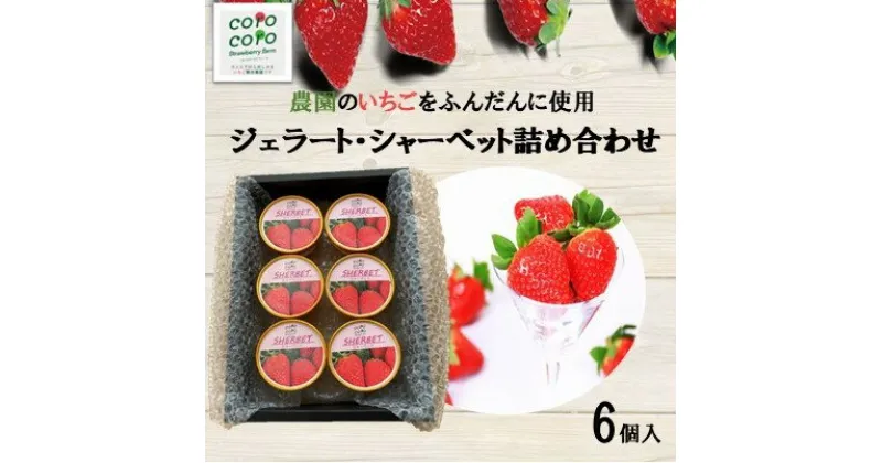 【ふるさと納税】シャーベット詰合せ（6個）　【 スイーツ お菓子 デザート 食後 おやつ ひんやり いちごジェラート まろやかな甘み なめらか食感 さわやかな香り 夏 】