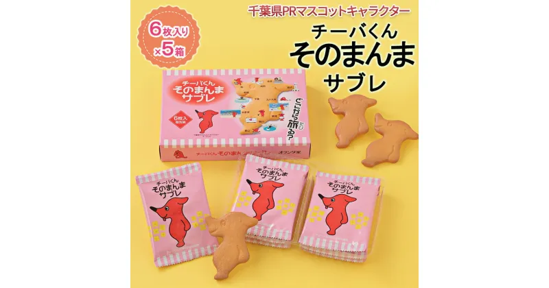 【ふるさと納税】チーバくんそのまんまサブレ6枚入×5【お菓子・スイーツ・サブレ・チーバくん・焼菓子・千葉県マスコットキャラクター】　お菓子・スイーツ・サブレ・チーバくん・焼菓子・千葉県PRマスコットキャラクター