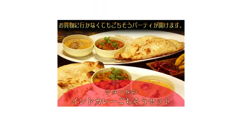 【ふるさと納税】印度料理シタール インドカレー中ごちそうセット【カレー 加工食品 レトルト食品】　 惣菜 お手軽 簡単調理 レトルト インドカレー カレー ナン