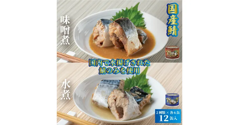 【ふるさと納税】 国産鯖水煮・味噌煮12缶セット 190g×12缶 さば 鯖 サバ 水煮 さば水煮 鯖水煮 サバ水煮 水煮缶 缶詰 グルメ お取り寄せ 保存食 非常食 防災 キャンプ 常温 ローリングストック 備蓄 セット 青魚 健康 美容 12缶 信田缶詰 千葉県 銚子市 ※着日指定不可