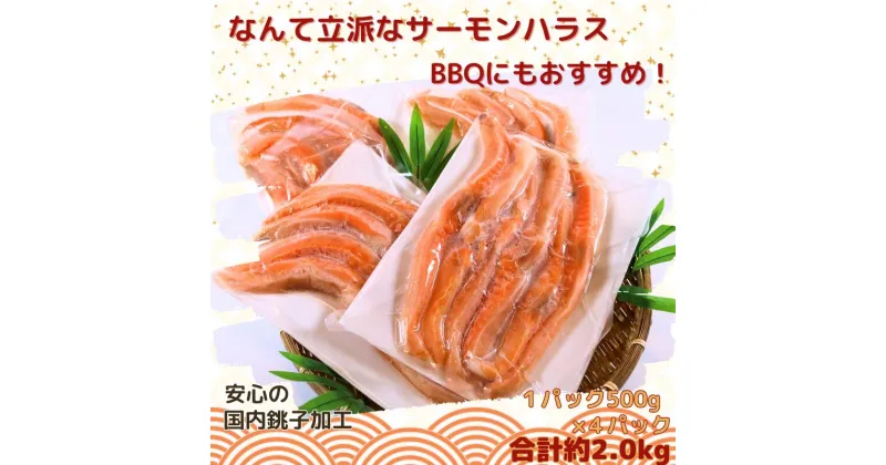 【ふるさと納税】 サーモン ハラス 2kg 冷凍 鮭 さけ サケ サーモン はらす 【なんて立派な サーモンハラス ! 2kg】 魚 海鮮 塩鮭 ギフト 贈り物 人気 グルメ お取り寄せ バーベキュー BBQ おかず おつまみ シャケ しゃけ 惣菜 保存 小分け ハラス 千葉県 銚子市 シバショウ