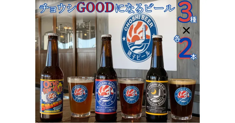 【ふるさと納税】 チョウシGOODになるビール3種×2本 6本セット 「銚子エール ・One for All SMaSH!・Black Eye Stout」 各330ml/瓶