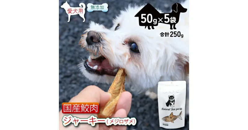 【ふるさと納税】乾燥サメ肉ジャーキー 目白鮫5パック（50g×5）250g ＜ 保存料 ・着色料 不使用＞ 国産 ペットフード 動物 犬 猫 無添加 ペット用品 ペット用品犬 ペット用品猫 ジャーキー ドッグ 餌 エサ おやつ 乾物 ごはん ご飯 魚 海鮮 間食 ご褒美 千葉県 銚子市