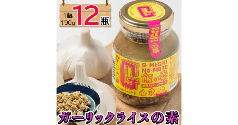 【ふるさと納税】 ガーリックライスの素 12瓶 万能ダレ G飯の素 ガーリック にんにく 野菜 調味料 スパイス タレ 肉 牛肉 豚肉 鶏肉 魚 ご飯 ごはん キャンプ BBQ アウトドア 常温 長期保存 送料無料 青森県 千葉県 銚子市 アウトドアオペラ