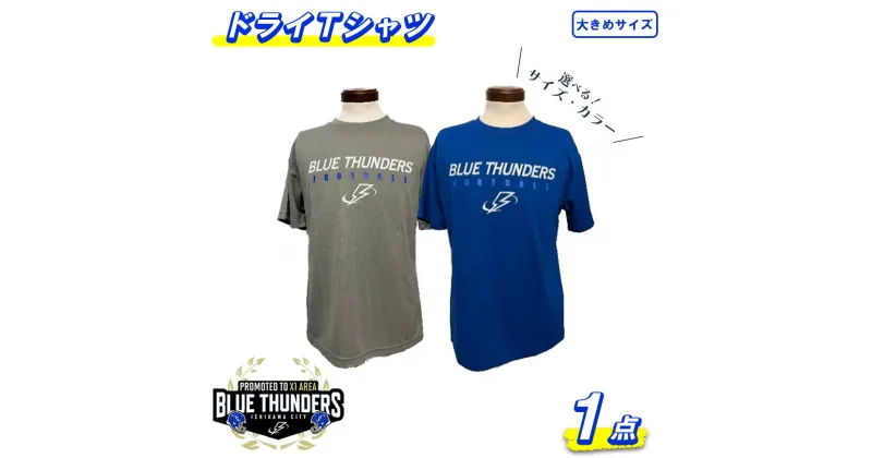 【ふるさと納税】ブルーサンダース ドライTシャツ（大きいサイズ）＜2色・3サイズから選択＞　【12203-0205】