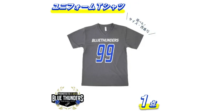 【ふるさと納税】【希望の選手背番号】ブルーサンダース ユニフォームTシャツ＜10サイズから選択＞　【12203-0212】