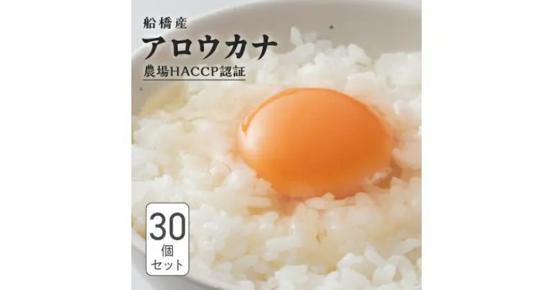 【ふるさと納税】生で食べて美味しい　幸せの青いたまご　アロウカナ　30個セット　奈良養鶏園　農場HACCP認証　船橋産　希少　卵　玉子　鶏卵　たまごかけご飯　TKG