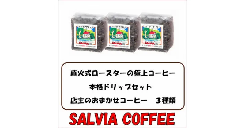 【ふるさと納税】直火式ロースターの独特な風味　SALVIA COFFEEの本格ドリップセット【豆】【1387560】