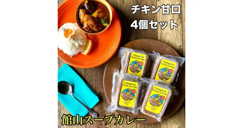 【ふるさと納税】館山スープカレー冷凍パック(チキン)　レギュラー 甘口4人前【配送不可地域：離島】【1449783】