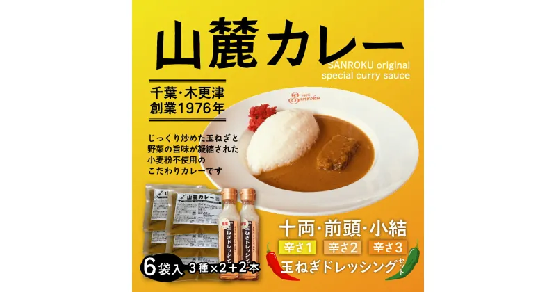 【ふるさと納税】また食べたくなるカレー！＜木更津山麓カレー＞十両・前頭・小結・特製玉ねぎドレッシングセット ふるさと納税 カレー 千葉県 木更津 送料無料 KP002