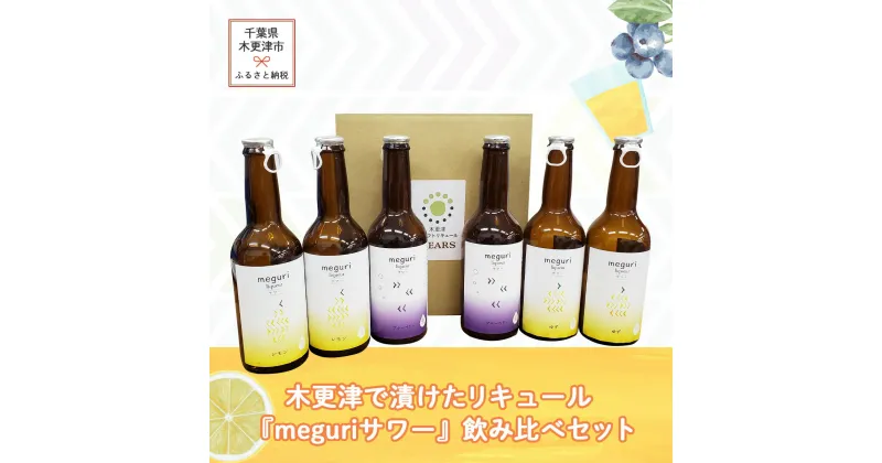 【ふるさと納税】木更津で漬けたリキュール『meguri　サワー』飲み比べセット ふるさと納税 リキュール 千葉県 木更津 送料無料 KAM007