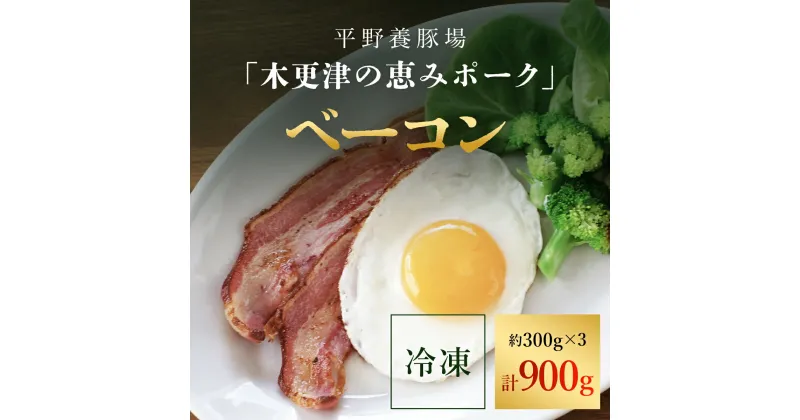 【ふるさと納税】 ＜木更津の恵みポーク＞ベーコン約300g×3ふるさと納税 ベーコン ブランド豚 豚肉 良質なタンパク質 ビタミンB豊富 千葉県 木更津市 KCB004