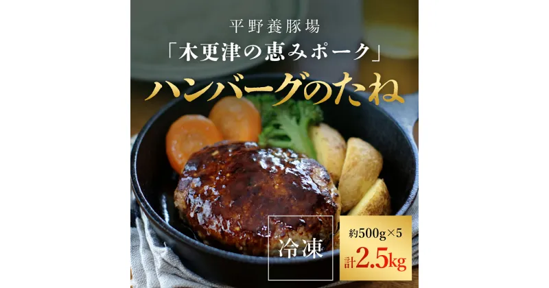 【ふるさと納税】 ＜木更津の恵みポーク＞ハンバーグのたね500g×5ふるさと納税 ハンバーグ ブランド豚 豚肉 良質なタンパク質 ビタミンB豊富 千葉県 木更津市 KCB005