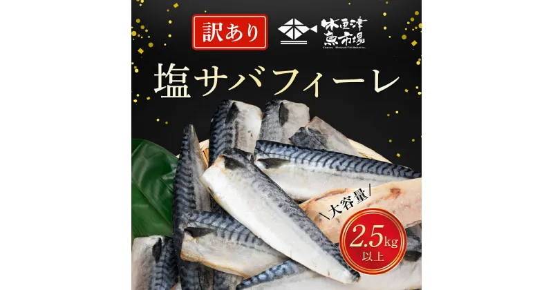 【ふるさと納税】訳あり 塩サバ 木更津魚市場直送！不揃い塩サバフィーレ 2.5kg 以上 塩サバ 塩さば 塩鯖 サバ さば 鯖 訳あり 訳アリ 訳有 切身 切り身 フィーレ 冷凍 木更津市 送料無料 海鮮 家庭用 冷凍塩サバ 冷凍塩鯖 冷凍塩さば 不揃い 不ぞろい お弁当 おかず KJ011