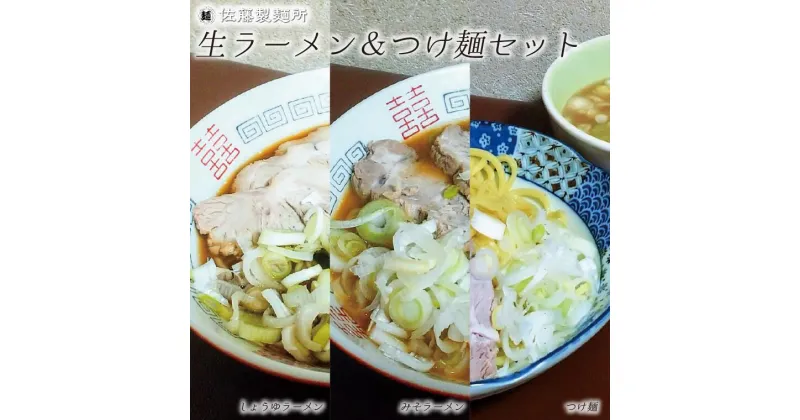 【ふるさと納税】つけ麺 ラーメン 麺創り一筋の佐藤製麺所が作る生ラーメン＆つけ麺セット(3種類×各4食入り)　自家製麺