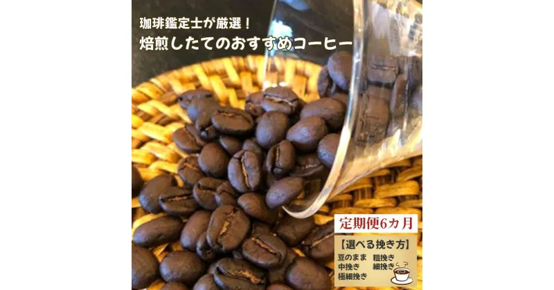 【ふるさと納税】No.178 【毎月定期便6回】珈琲鑑定士が厳選！焙煎したてのおすすめコーヒー 選べる挽き方 ／ 珈琲 豆そのまま 粗挽き 中挽き 細挽き 極細挽き 6ヶ月 送料無料 千葉県