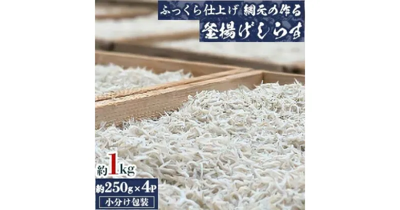 【ふるさと納税】【ふっくら仕上げ】網元の作る釜揚げしらす約1kg(約250gx4P小分け包装)【配送不可地域：離島】【1214774】