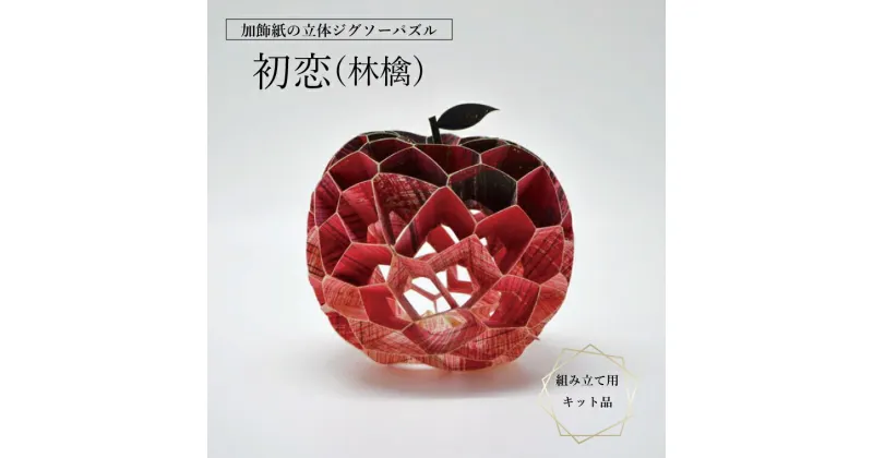 【ふるさと納税】おすすめ 加飾紙の立体ジグソーパズル 工芸品 加飾 和紙 雑貨 卓上 床の間 林檎 りんご アップル 海外 お土産 プレゼント 趣味 キット品 趣味 オブジェ 伝統工芸士 湯島アート