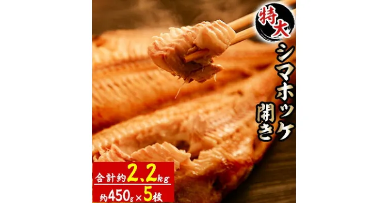 【ふるさと納税】特大シマホッケ開き5枚(約450g)　合計約2.2kg【配送不可地域：離島】【1113096】