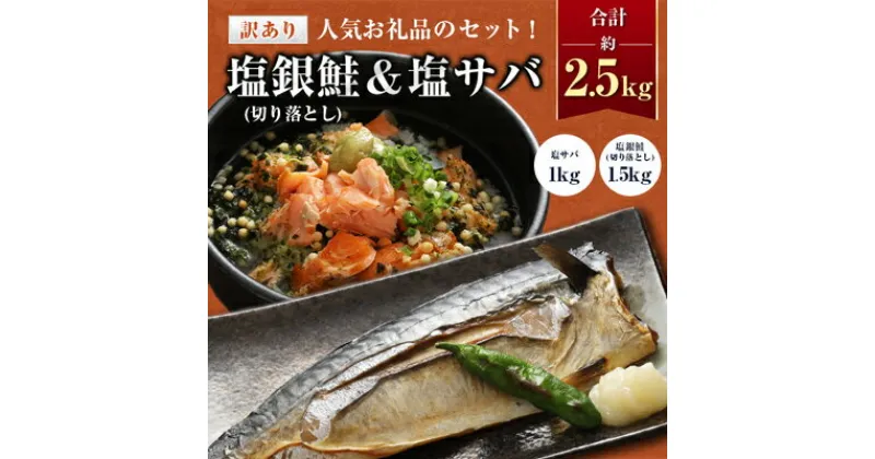 【ふるさと納税】人気アイテム詰め合わせ　塩銀鮭(切り落とし)1.5kg+ 塩サバ 1kg 合計約2.5kg【配送不可地域：離島】【1335476】