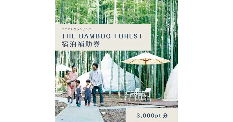 【ふるさと納税】グランピング 千葉 宿泊 アニマルグランピング THE BAMBOO FOREST 宿泊補助券 3000pt分 宿泊券 入場券 チケット 動物園 動物 旅行 レジャー テント アウトドア BBQ 自然 体験　 市原市