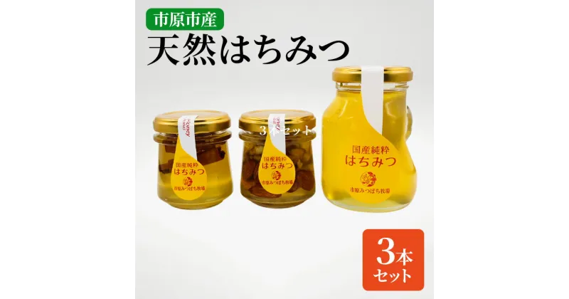 【ふるさと納税】市原みつばち牧場天然はちみつ3本セット　蜂蜜・はちみつ