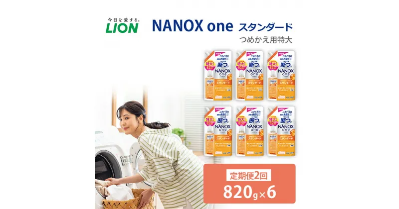 【ふるさと納税】洗剤 NANOX one スタンダード替特大セット　定期便2回 ナノックス ナノックスワン ライオン 洗濯 洗濯用洗剤 洗浄 消臭 抗菌 ウイルス除去 液体 スタンダード 詰め替え セット 日用品　定期便・市原市