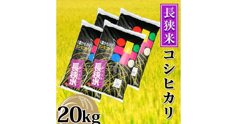 【ふるさと納税】【鴨川産】長狭米コシヒカリ 精米20kg（5kg×4袋） [0041-0001]