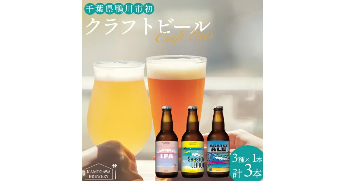 【ふるさと納税】【KAMOGAWA BREWERY】鴨川クラフトビール 3種3本　[0008-0041]