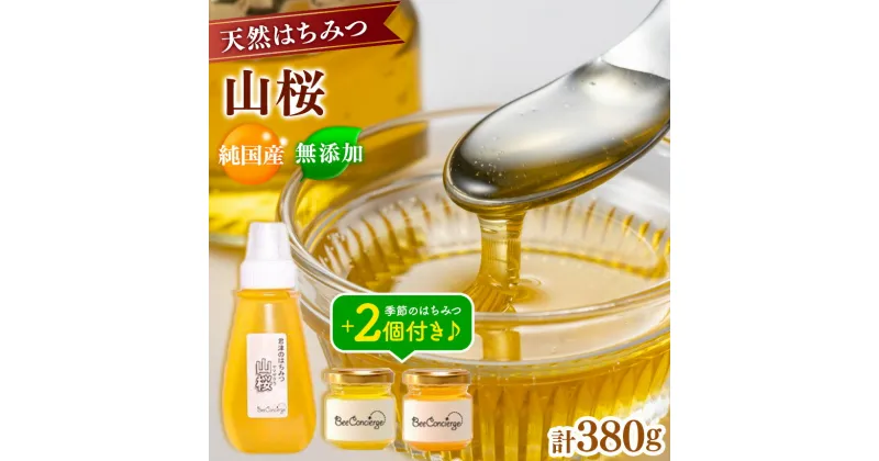 【ふるさと納税】純国産 国産 無添加 Bee concierge 山桜はちみつ 260g 1本 プラスチックチューブ入り & 季節のはちみつセット 60g×2個 | （アカシア 雪見草 カラスザンショウ どんぐり［シイ］の中から2個）送料無料 ビーコンシェルジュ 単花はちみつ専門 きみつ 君津 千葉