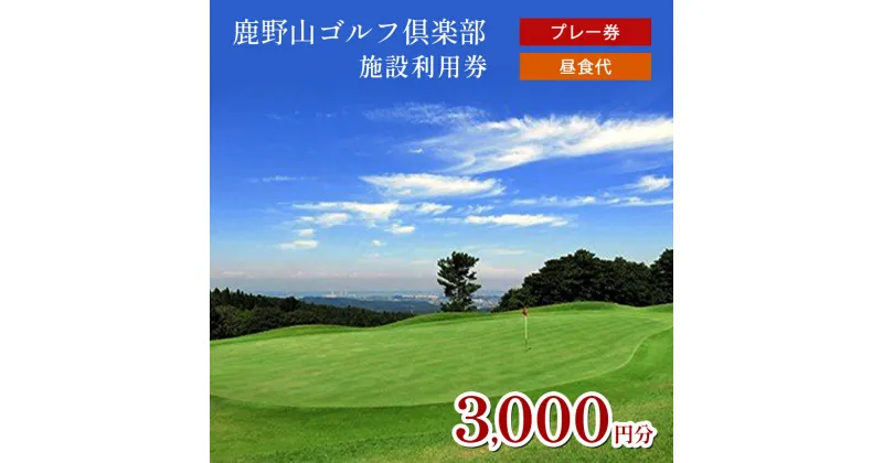 【ふるさと納税】【 レビューキャンペーン 】ゴルフ利用券 3000円分 プレー代 昼食代 使用可 鹿野山ゴルフ倶楽部 3,000円分 × 1枚 | 伝統 の ゴルフクラブ 3コース 27ホール 東京湾 房総連山を一望 鹿野山 国定公園 きみつ ゴルフ場 君津 きみつ 千葉