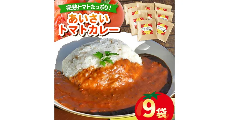 【ふるさと納税】人気の直売所 「愛彩畑」 あいさいトマトカレー9袋セット | 送料無料 レトルト カレー カズサとまとガーデン 酸味 と スパイス 完熟 トマト 直売所 カズサの郷 愛彩畑 ( あいさいばたけ ） 君津 きみつ 千葉