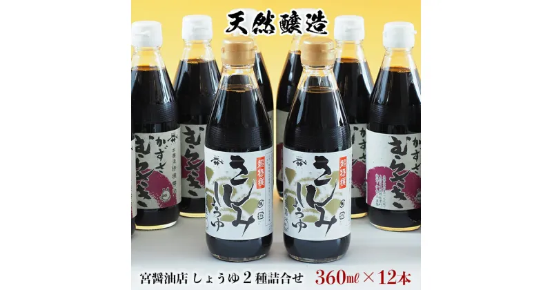 【ふるさと納税】しょうゆ 詰合せ 360ml 12本 超特撰 さしみしょうゆ かずさむらさき 宮醤油店 天然醸造