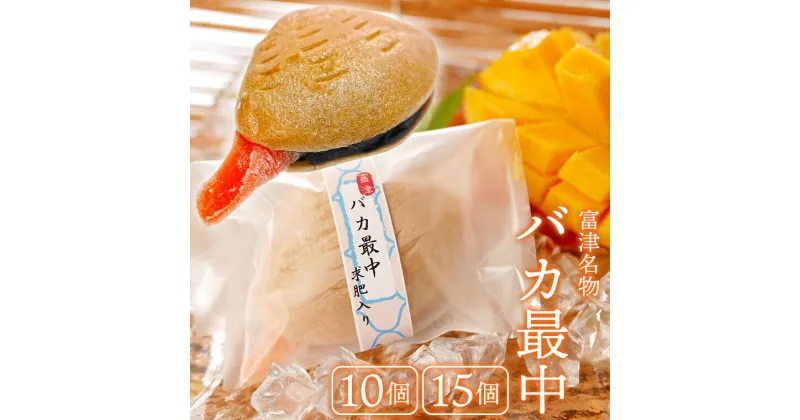 【ふるさと納税】バカ最中 最中 10個 15個 1箱5個入り 和菓子 もなか モナカ 野口製菓