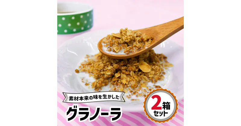 【ふるさと納税】グラノーラ 2箱セット｜シリアル 穀菜食 自然食品 堅果類 全粒オーツ麦 アーモンド 小麦胚芽 クルミ [0245]