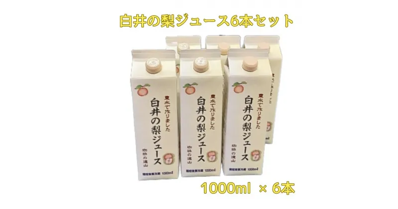 【ふるさと納税】白井の梨ジュース 1,000ml 6本セット 遠山珈琲