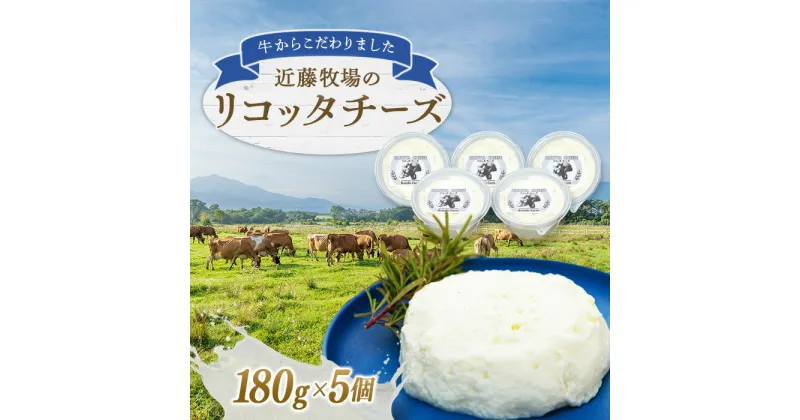 【ふるさと納税】 近藤牧場のリコッタチーズ 180g×5個 千葉県 南房総市 滑らか クリーミー デザート おつまみ ワイン ビール 手作り アレンジ ジャージー ガンジー 冷蔵 乳製品 お取り寄せ グルメ 送料無料