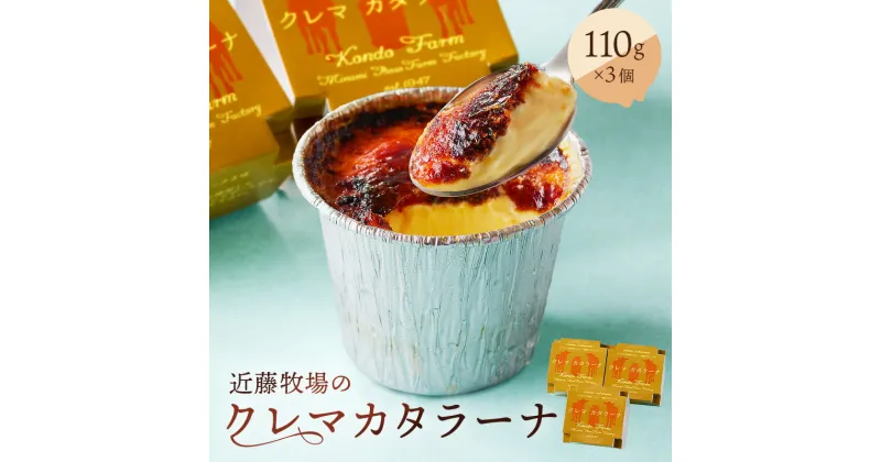 【ふるさと納税】 近藤牧場のクレマカタラーナ 110g×3個 冷凍プリン カタラーナ 千葉県 南房総市 おやつ デザート お菓子 フローズンデザート 乳製品 冷凍 洋菓子 クリームブリュレ お取り寄せ グルメ 送料無料