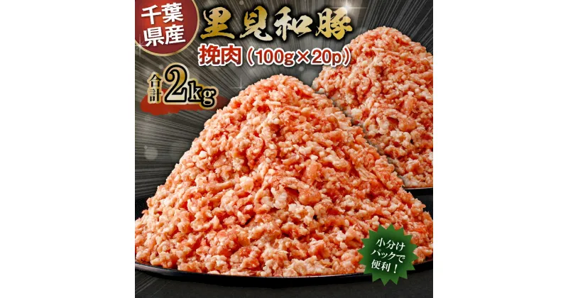 【ふるさと納税】 房総 ブランド豚 里見和豚 挽肉 2kg 千葉県 南房総市 甘い脂 赤身肉 そぼろ ハンバーグ 餃子 豚肉 国産 小分け 個別包装 トレイ不使用 かさばらない 冷凍 お取り寄せ グルメ 送料無料