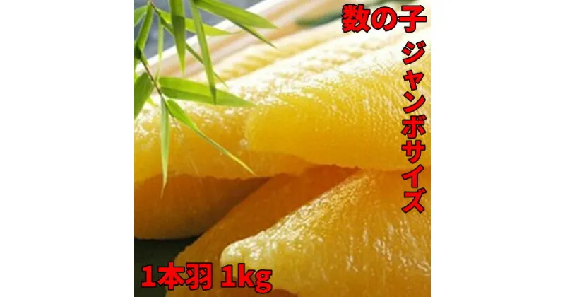 【ふるさと納税】数の子 ジャンボ 1本羽 1kg 500g×2袋 千葉県 南房総市 北海道産 国産 高級 大きい 食感 バリバリ 歯ごたえ 安心 安全 ニシン 卵 本チャン おせち お取り寄せ レシピ同封 送料無料