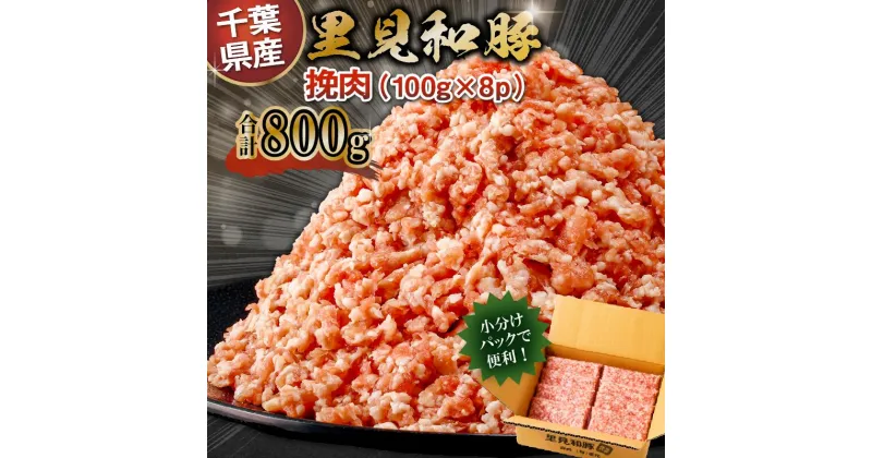 【ふるさと納税】 里見和豚 小分け 挽肉800g 100g×8パック 個別包装 トレイ不使用 千葉県 南房総市 ブランド豚 きめ細やか 肉質 しっとり 旨味 甘い脂味 白色トレイ不使用 ビタミンB1 コラーゲン 血液サラサラ お取り寄せ グルメ 送料無料