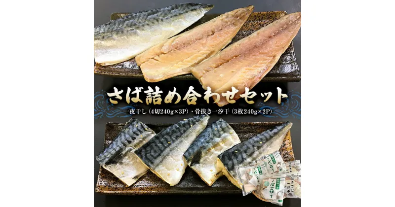 【ふるさと納税】 さば詰合せセット 一夜干し 4切240g×3P 骨抜き一汐干 3枚240g×2P 千葉県 南房総市 脂乗り タイセイヨウサバ 干物 真さば 手作業 骨なし 丸ごと おかず 焼き魚 魚介 海鮮 送料無料