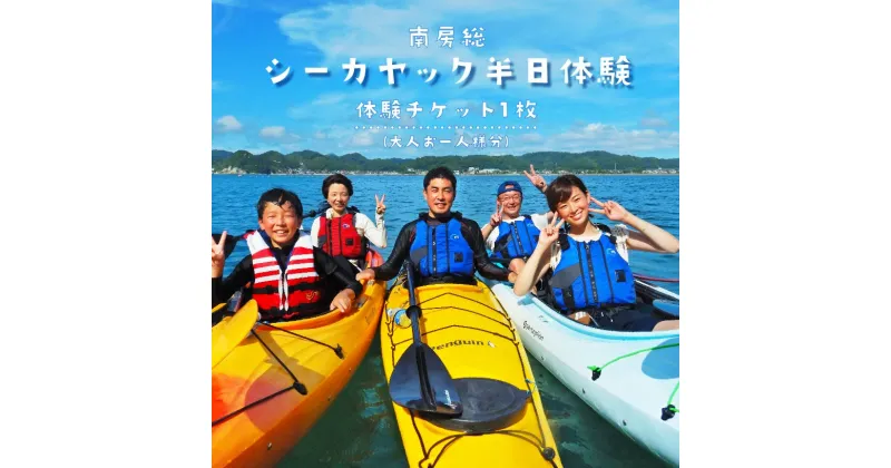 【ふるさと納税】 南房総シーカヤック半日体験（大人お一人様分） 千葉県 南房総市 アウトドア レジャー ビーチ スポーツ マリンスポーツ 海 自然 カヤック 送料無料