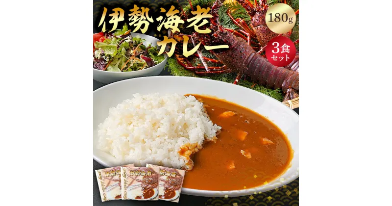 【ふるさと納税】 伊勢海老カレー 3食セット 千葉県 南房総市 じっくり 煮出す エキス ルー 風味 海老 磯の香り レトルト 温めるだけ 簡単 調理 時短 料理 便利 お手軽 魚介 ご飯 お取り寄せ グルメ 送料無料