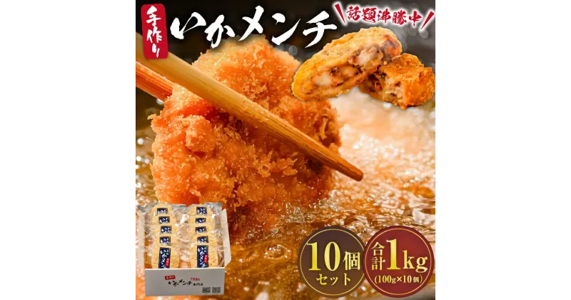 【ふるさと納税】 今話題沸騰中の房総手作り『いかメンチ』100g×10個 【冷凍】 千葉県 南房総市 惣菜 メンチ イカ 魚貝類 海鮮 ソウルフード ゴロゴロ 食感 揚げ物 真空包装 お取り寄せ グルメ 揚げ物 簡単 調理 便利 料理 送料無料