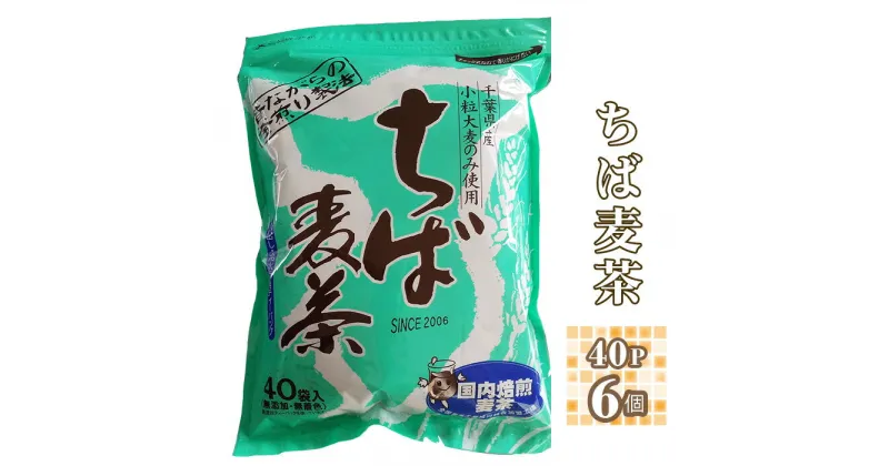 【ふるさと納税】ちば麦茶40ティーパック入り6個 ／ 大麦 焙煎 お茶 送料無料 千葉県