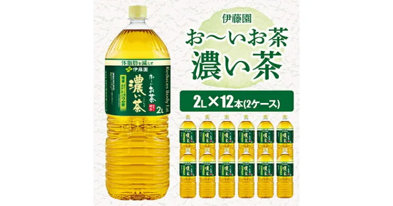 【ふるさと納税】 おーいお茶 濃い茶 2L 12本 ( 2ケース ) 伊藤園 _ お茶 飲料 ソフトドリンク まとめ買い 常備品 緑茶 【配送不可地域：離島・沖縄県】【1121129】