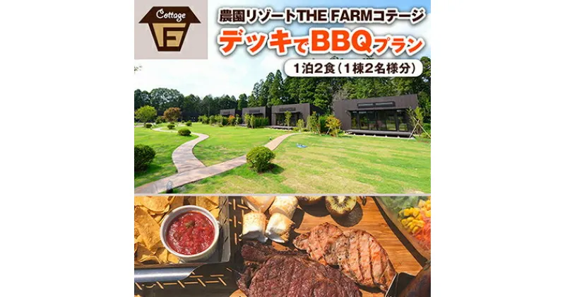 【ふるさと納税】【THE FARMコテージ】BBQプラン ペア宿泊券(1泊2食BBQ・朝食・天然温泉・収穫体験付き)【配送不可地域：離島・沖縄県】【1218279】