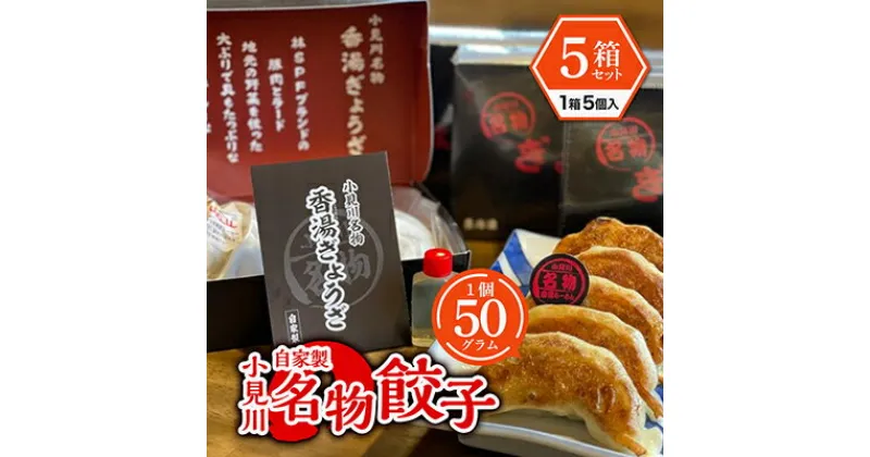 【ふるさと納税】【自家製】小見川名物 餃子 5個入×5箱セット【配送不可地域：離島・沖縄県】【1275222】