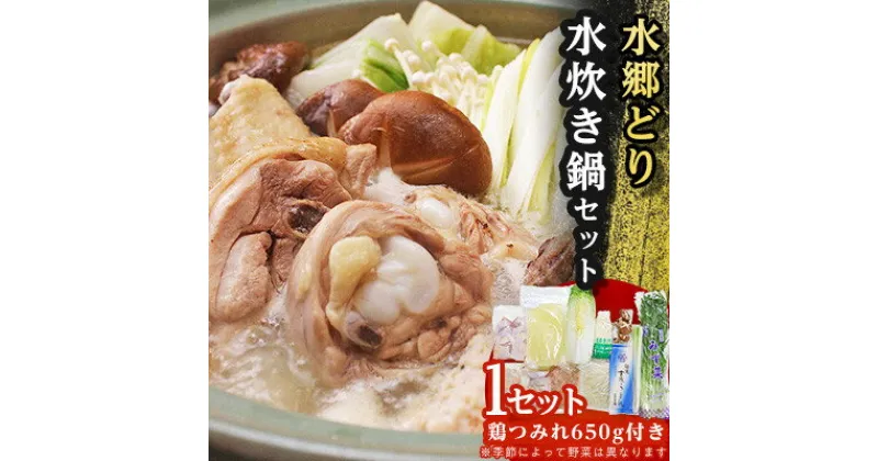 【ふるさと納税】鶏肉専門店水郷のとりやさんの野菜付き!水郷どり水炊き鍋セット(鶏つみれ650g付き)【配送不可地域：離島・沖縄県】【1400434】